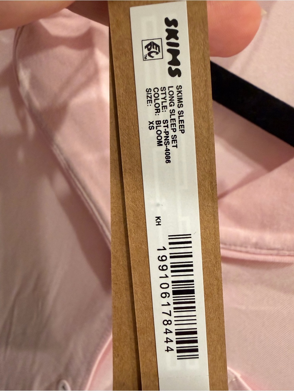 NWT SKIMS Sleep Long Sleeve Pajama Set Pink Bloom XS - Picture 2 of 5